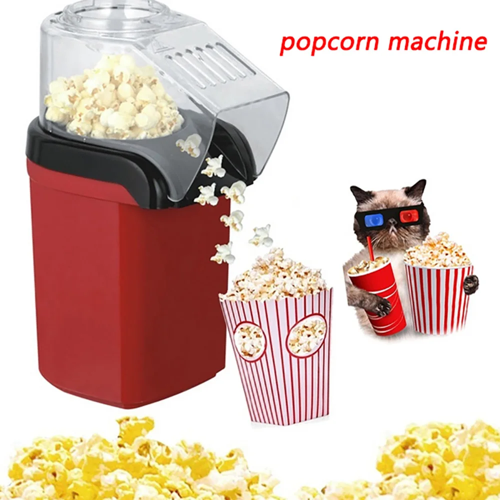 New Home Hot Air Popcorn Popper Maker Microwave Machine Delicious & Healthy Gift Idea for Kids Home-made DIY Popcorn Movie Snack