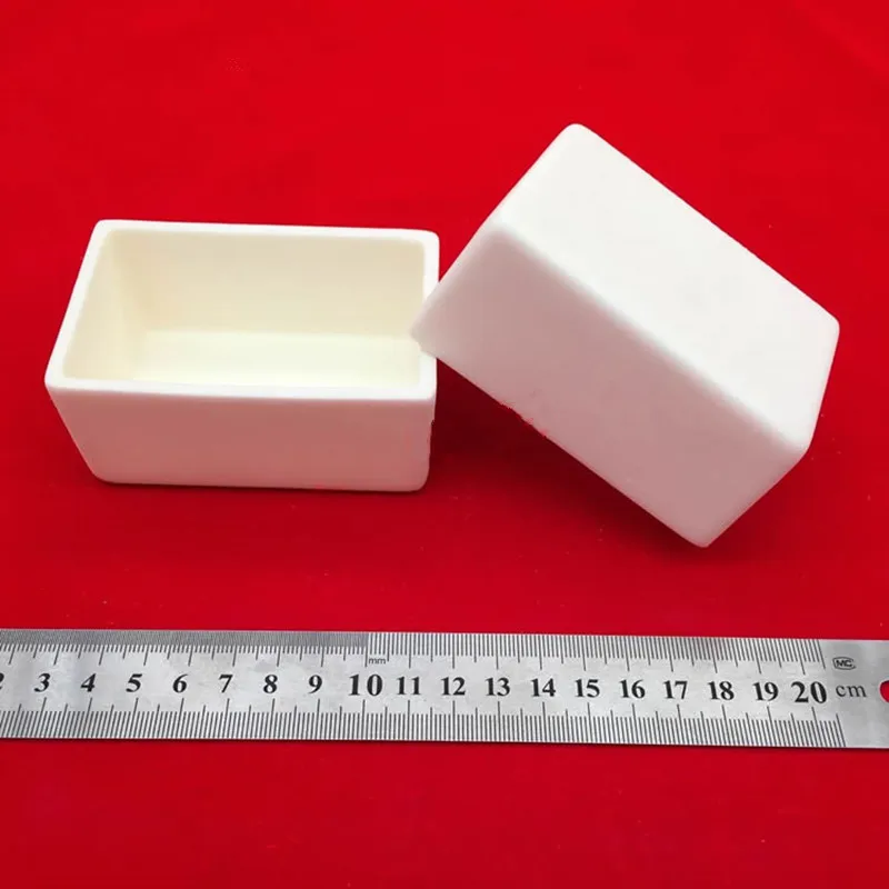 Alumina Rectangular Corundum crucible/90x60x40mm/90x60x20mm/ High temperature resistance/Al2O3 ceramic crucible