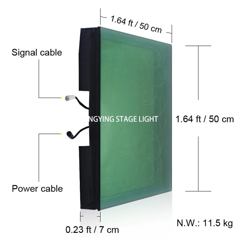 New Arrival Interactive Starlite Dance Floor 50cmx50cm RGB Color Mixing Optional AC90-240V Led Star Dancing Panels