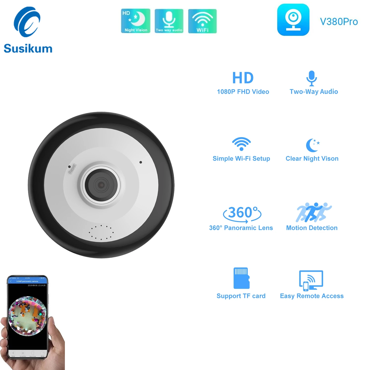 pro 5mp wifi 360 camera panorama indoor smart home fisheye lens cctv vigilancia camera de protecao de seguranca sem fio v380 01