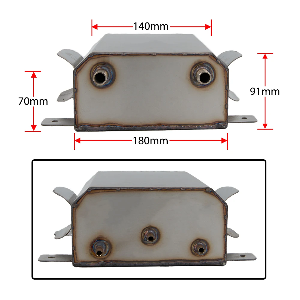 Uniwersalny 3.5L Racing pojemnik do ściągania oleju ze stali nierdzewnej zbiornik paliwa ciągły zasilany paliwem Ldeal do wyścigu 1/4 mil