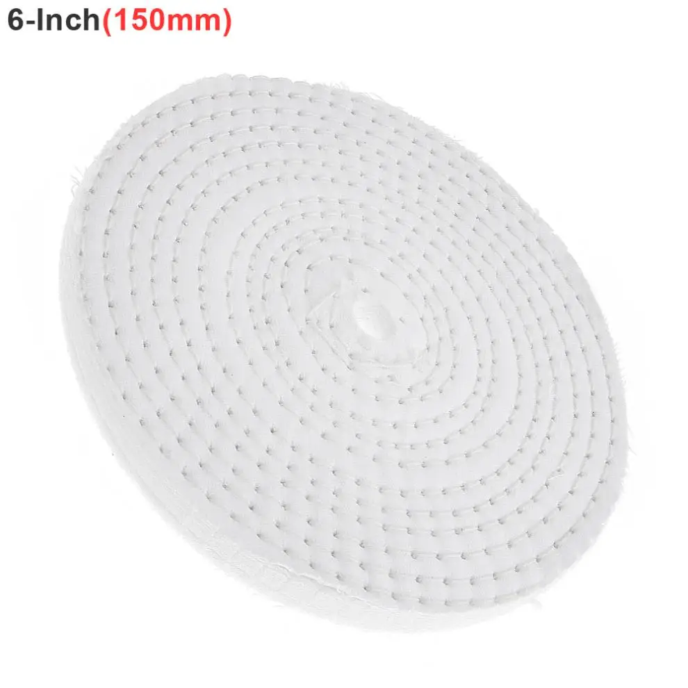 

6 Inch Cotton Cloth Polishing Wheel Mirror Polishing Buffer Cotton Pad with 10mm Hole for Metal Polishing / Car Polishing