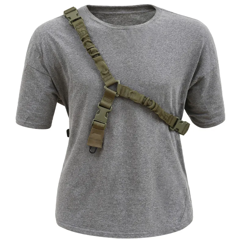 2020 new arrival Single Point Heavy Duty Mount Bungee Military Rifle Sling Adjustable Tactical Green Black Tan Gun Sling