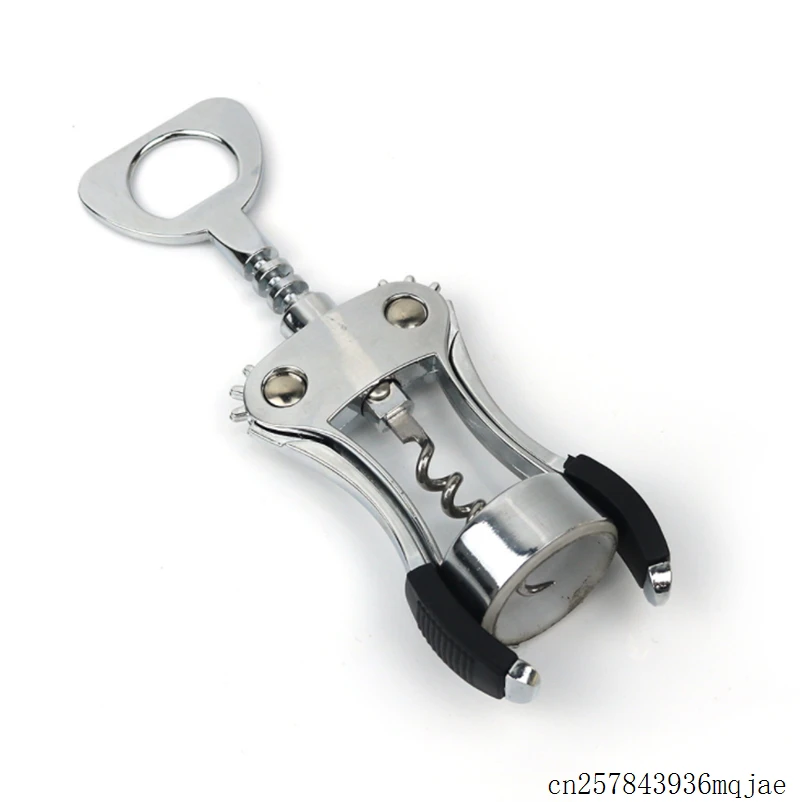 

50 Pcs Stainless Steel Wine Bottle Opener Red Wine Openers Handle Pressure Corkscrew Kitchen Accessories Bar Tool