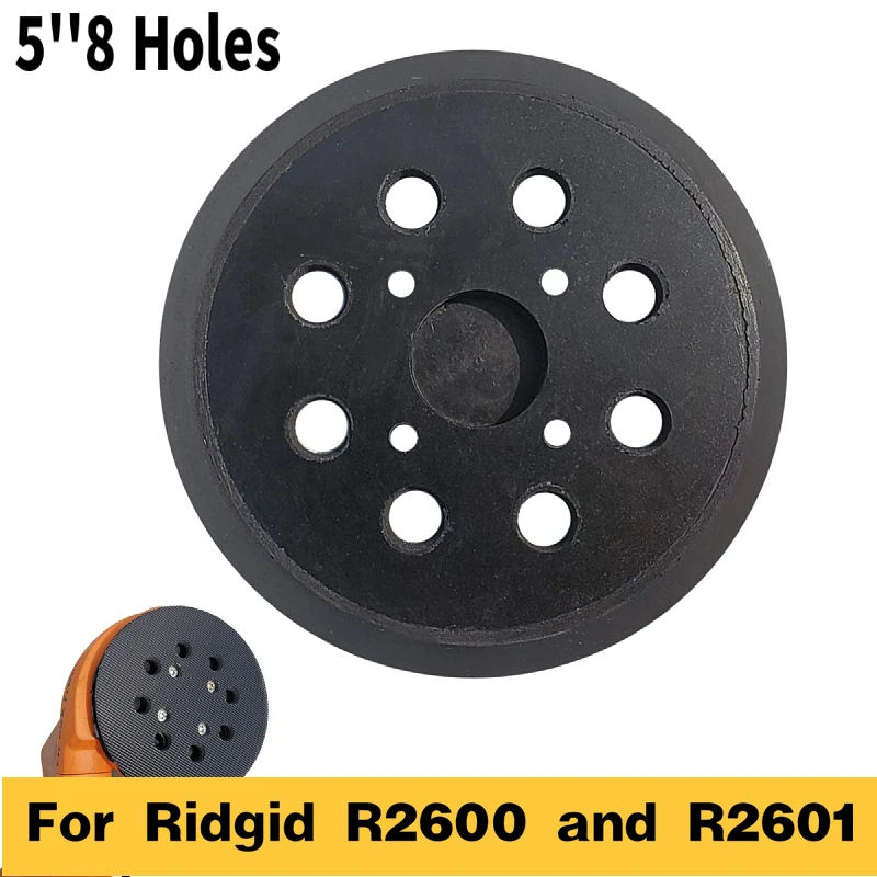 

5 Inch 8-Hole Hook and Loop Replacement Sanding Pad for Ridgid R2600 and R2601 Backing Plate Random Orbit Sander Car Polisher