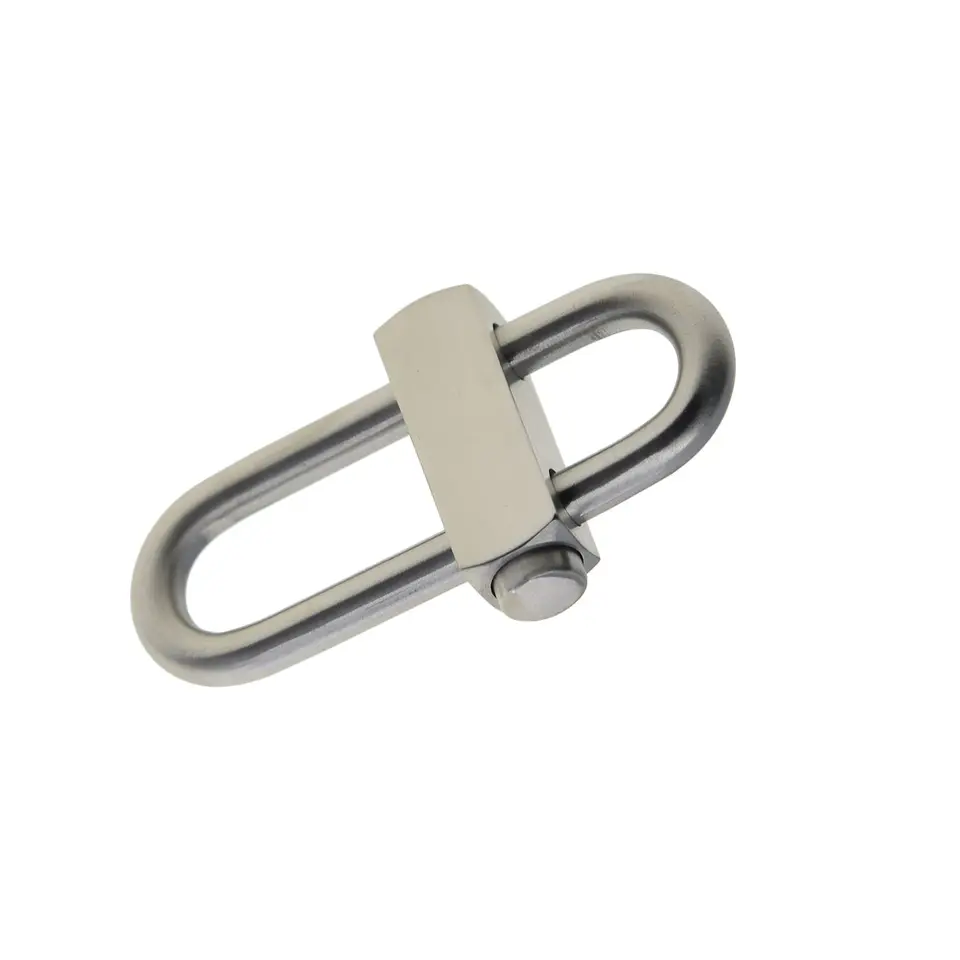 Matte Silver Stainless Steel Carabiner Keychain
