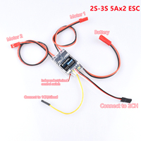 kingmodel Dual Way Bidirectional Brushed Esc 2s-3s Lipo 5a Esc Speed Control For Rc Model Boat/tank 130 180 Brushed Motor