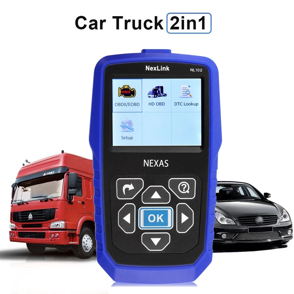 NL102 OBD EOBD Code Reader 12-14V Car Diagnostic Tools Auto Professional Trouble Shooting Instrument For Cars And Heavy Trucks