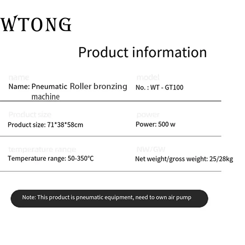 WT-GT100 Pneumatic Hot Stamping Machine Lipstick Cosmetic Plastic Cylinder LOGO Foil Press Wood Round Stick Pen Stamp Machine