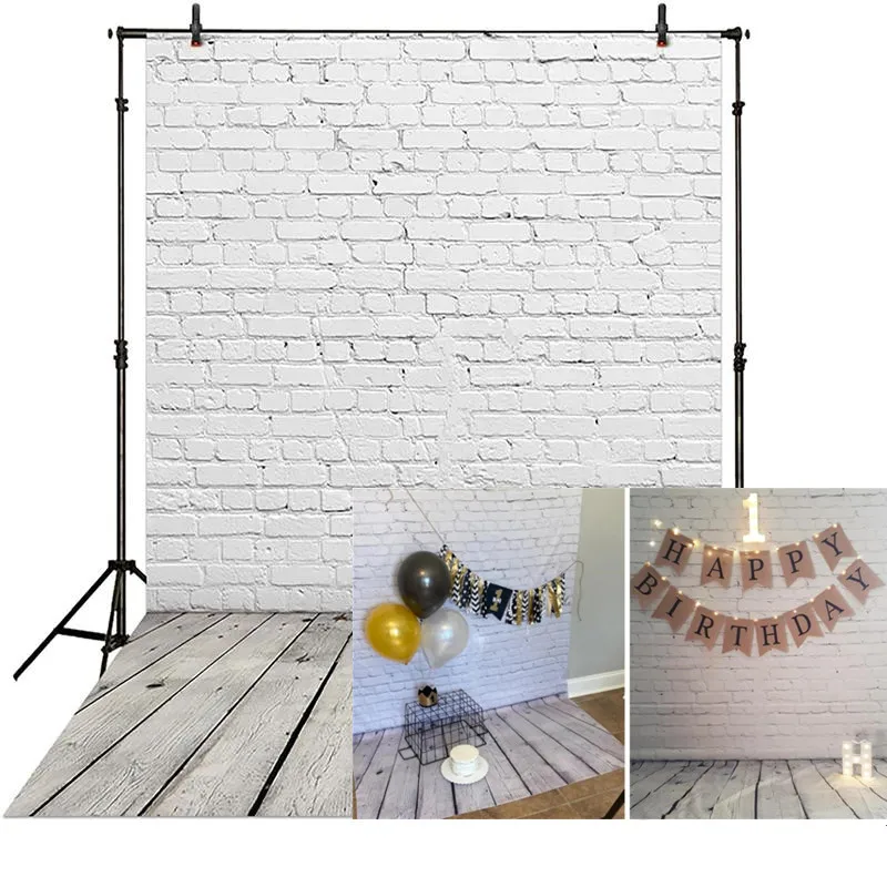 225*150cm Wooden Board Photography Background Birthday Party Backdrop Baby Photo Backdrop Studio Supplies Props Home Decor