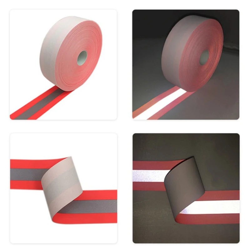 High Visibility Fluorescent Red Fluorescent Yellow Reflective Flame Fire Retardant Fabric Tape