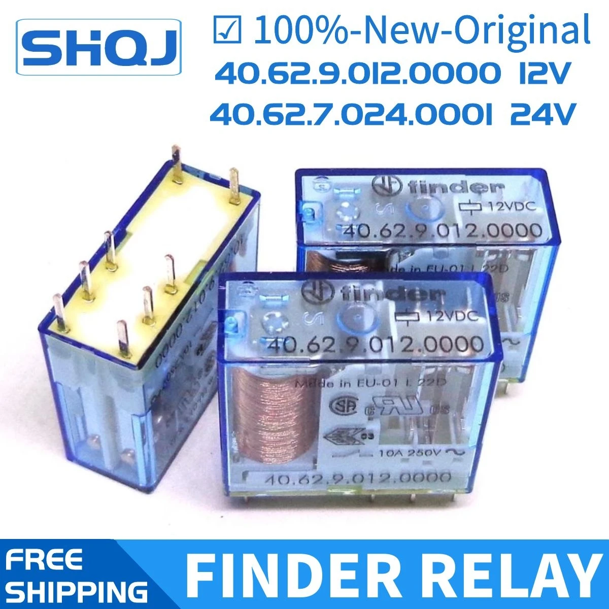 5PCS finder relay 40.62.9.012.0000 12VDC 40.62.7.024.0001 24VDC 10A 2CO 8PIN (44.62/44.62S) 100%-new-original