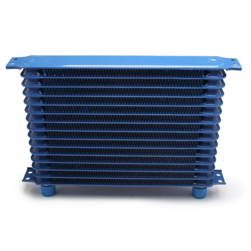 

1Pc Car Racing Universal Aluminum 10 15 Row Black Blue oil cooler Engine Oil Cooler Radiator Split Adapter accessories New