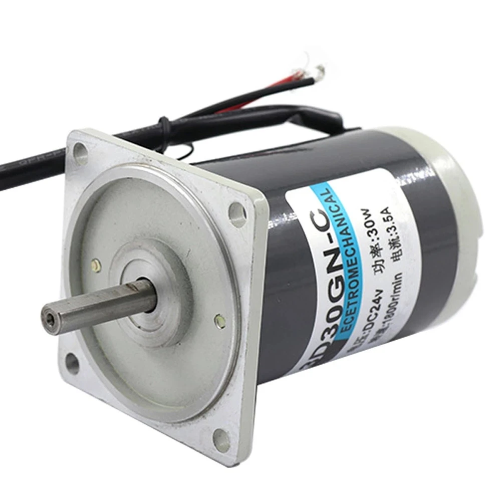 

30W DC High Speed Motor 12V 24V 1800rpm Permanent Magnet Forward Reverse Motors Low Noise Can Adjustable Speed Electric Engine