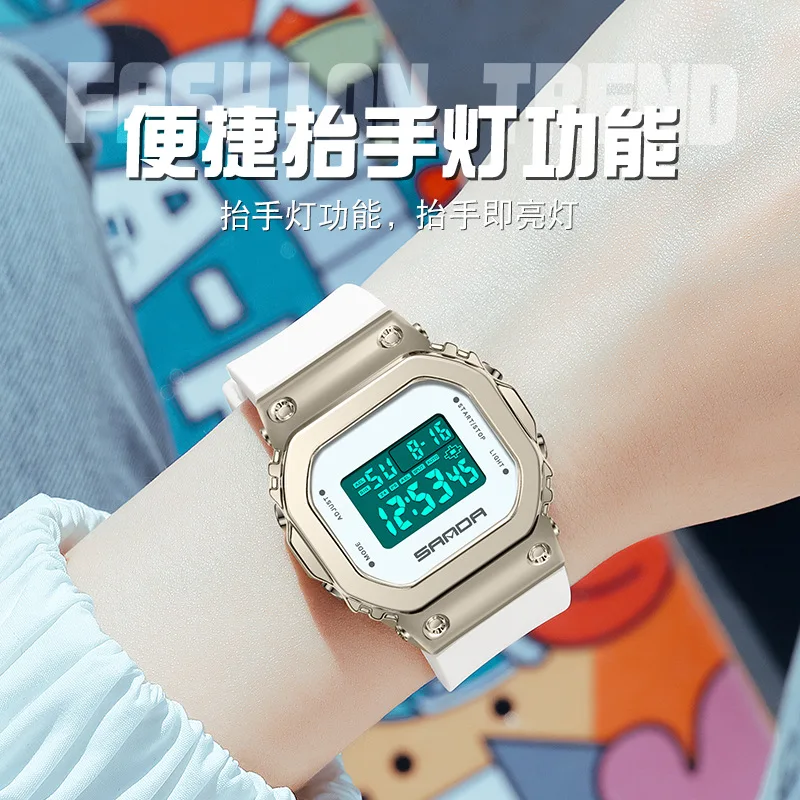 Moda coppia di lusso orologio da polso piccolo cubo orologi elettronici multifunzione Trend luminoso maschio femmina orologio regali di compleanno