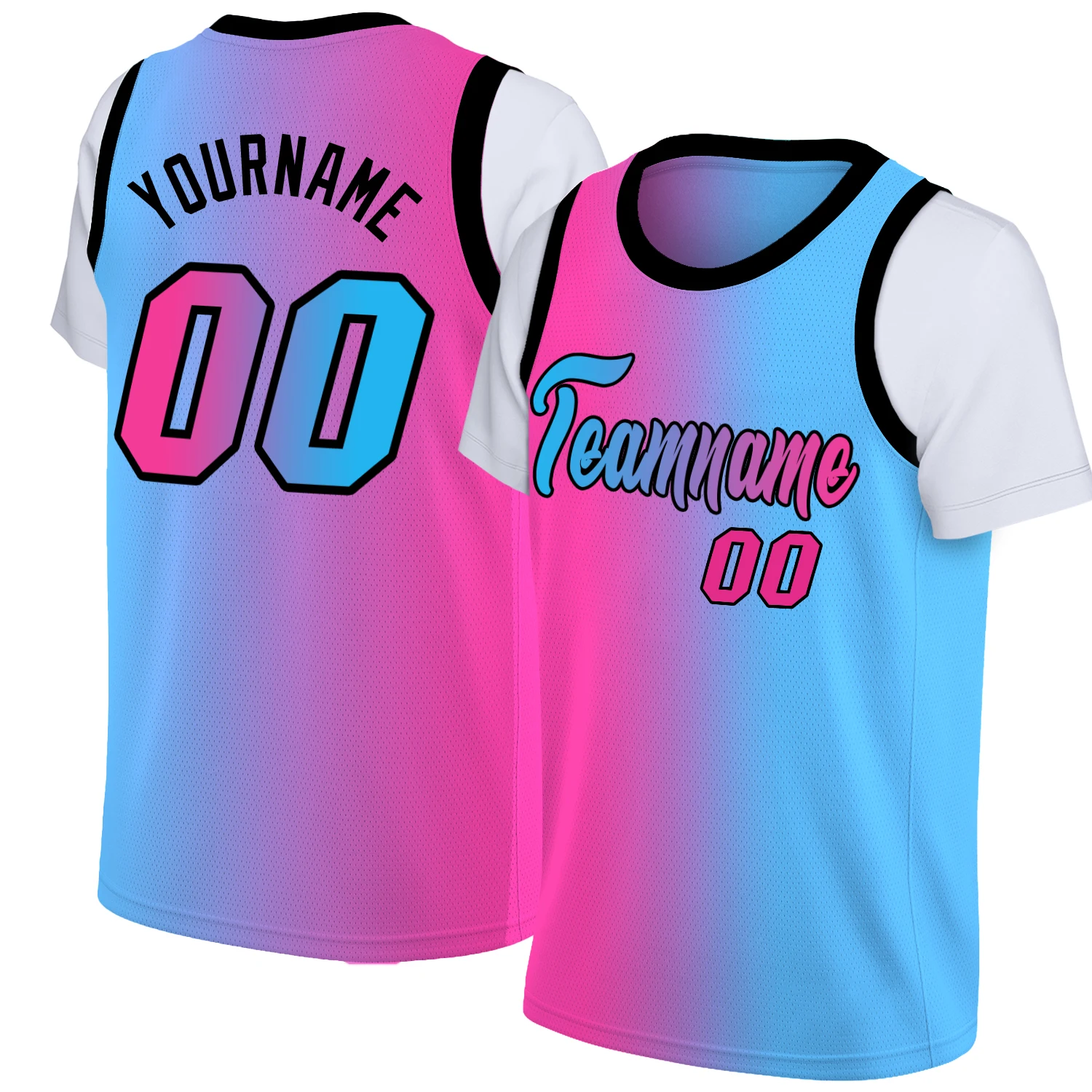 Custom Basketball Jersey Full Sublimated Team Name Number Short Sleeve Tee Shirts for Men Kids Hip Hop Casual Daily Wear Party