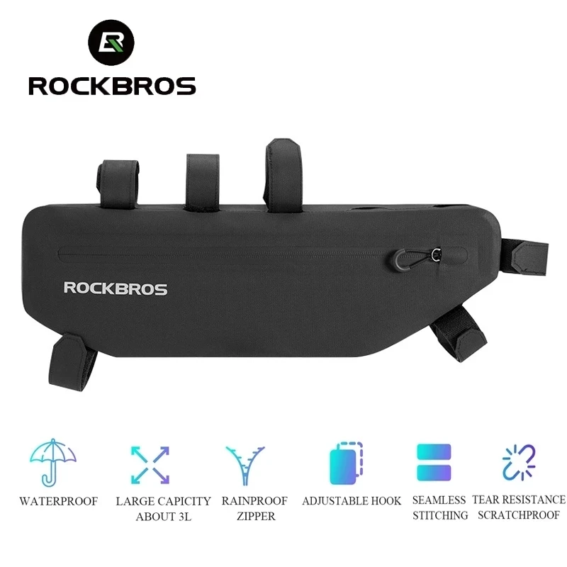 ROCKBROS Bike Cycling Bag Top Tube Front Frame Bag Waterproof MTB Road Triangle Pannier Dirt-resistant Bicycle  Accessories Bag