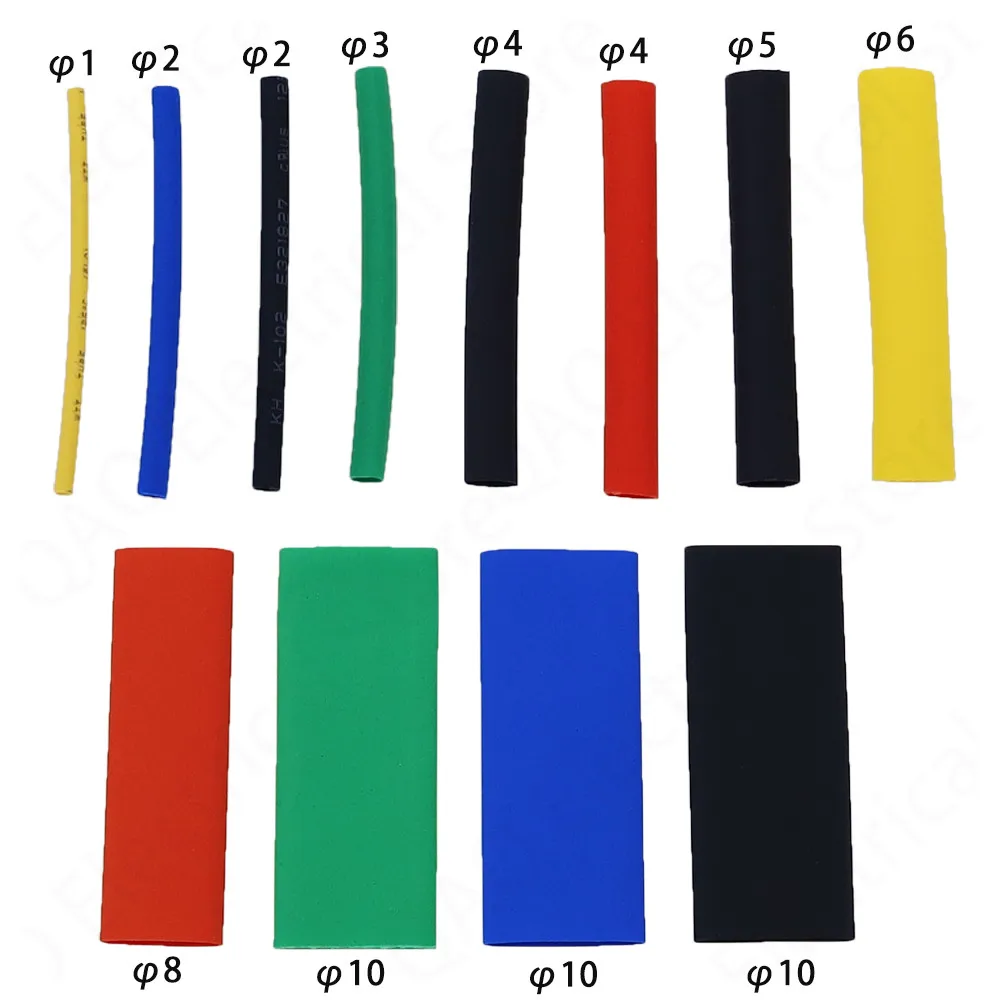 530pcs/Bag2:1 Wrap Wire Cable Insulated Polyolefin Heat Shrink Tube Ratio Tubing Insulation Shrinkable Tubes