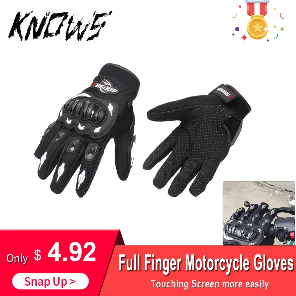 Men’s Motorcycle Gloves Touching Screen Full Finger Motorbike Racing Motor Cycling Motocross Mountain Breathable M-XL