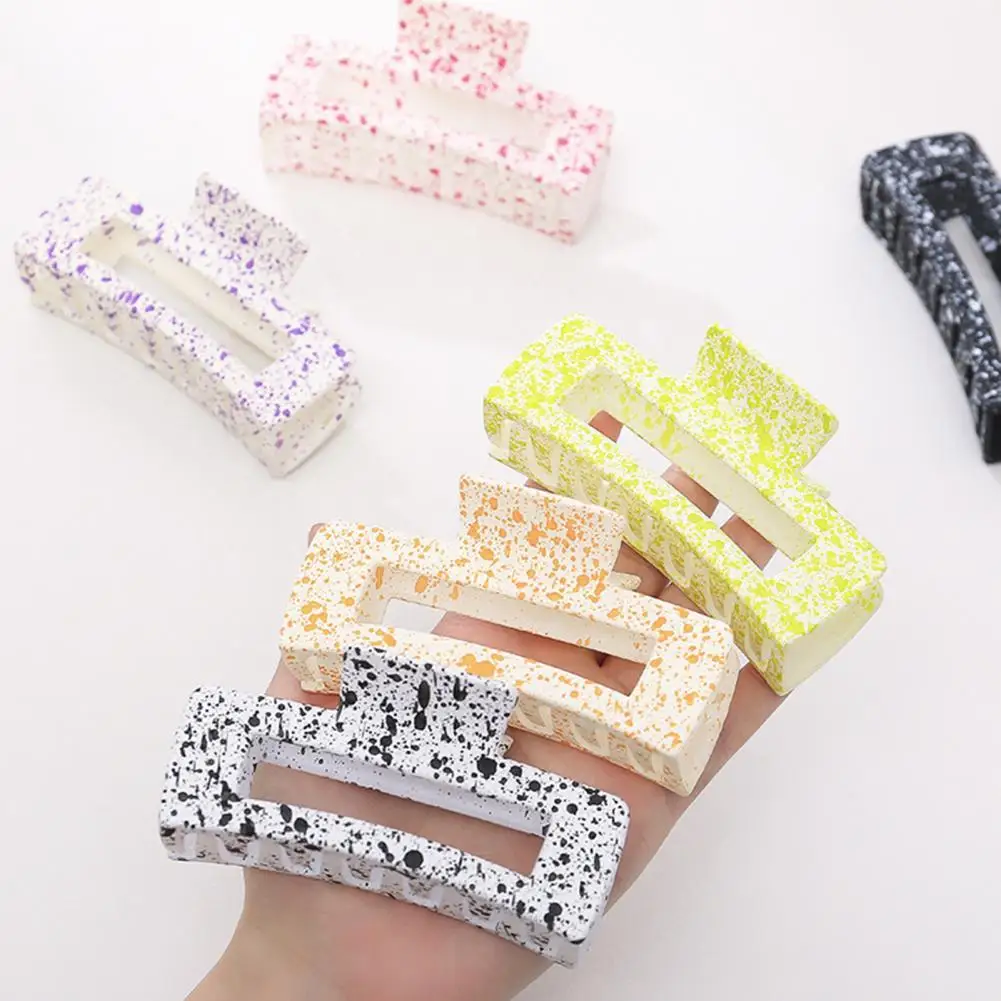 Fashion Hair Claw Clamp Exquisite Anti-Slip Resin Frosted Claw Hairpin for Bathing