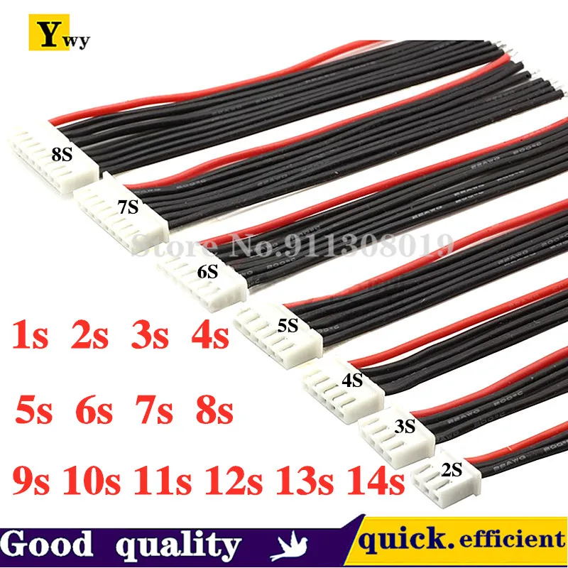 1PCS/LOT 2S 3S 4S 5S-13S Lipo Battery Balance Charger Cable for IMAX B6 Connector Plug Wire 22AWG Silicone Wire Female10/20/30cm