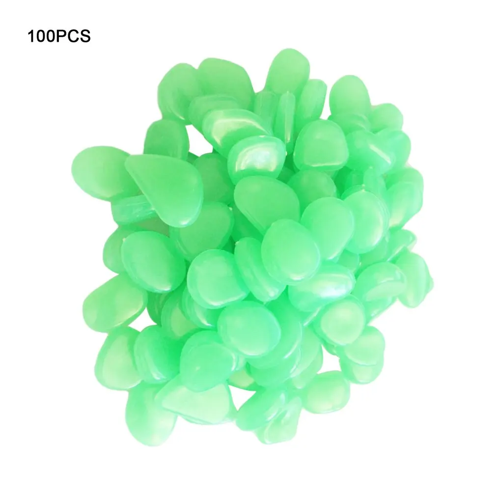 

100pcs/pack Glow Pebbles Stones Home Fish Tank Garden Decoration Luminous Glowing In The Dark Accessory for Gift