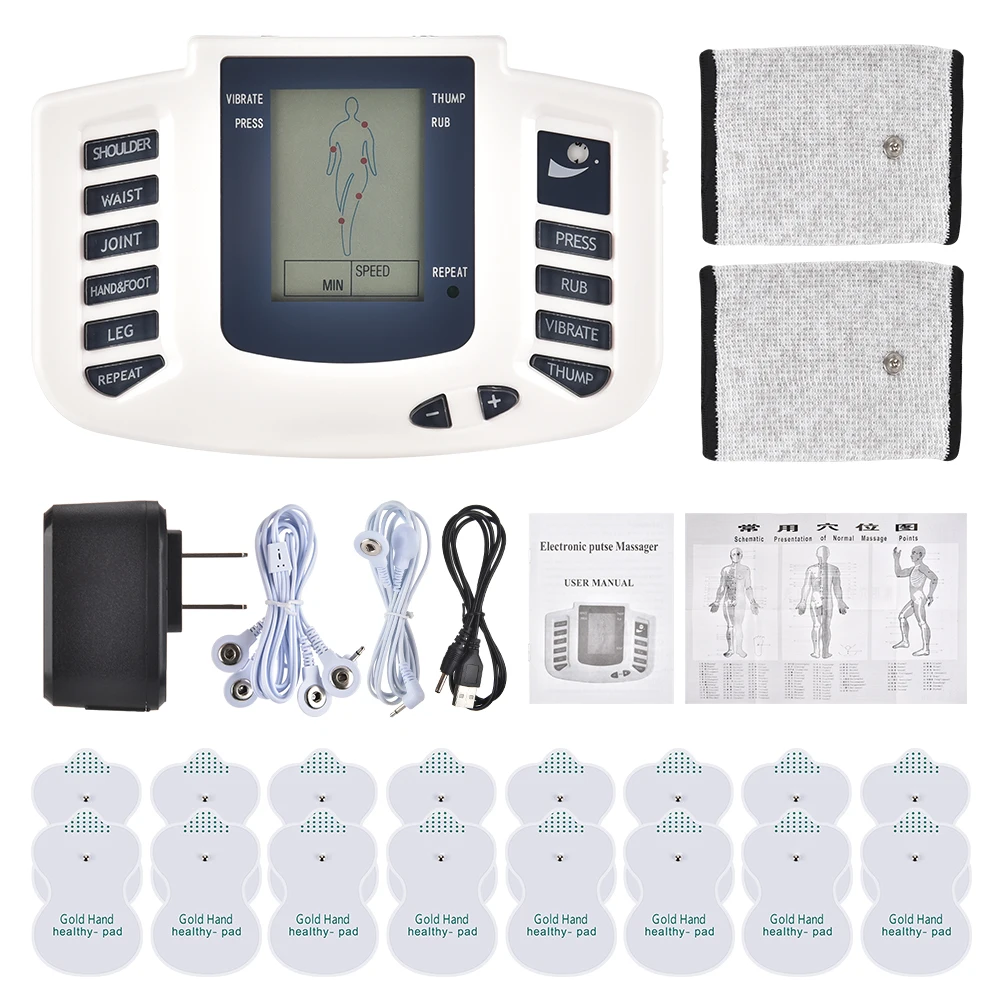 12 Buttons Electric herald Tens Muscle Stimulator Ems Acupuncture Body Massage Digital Therapy Machine Electrostimulator