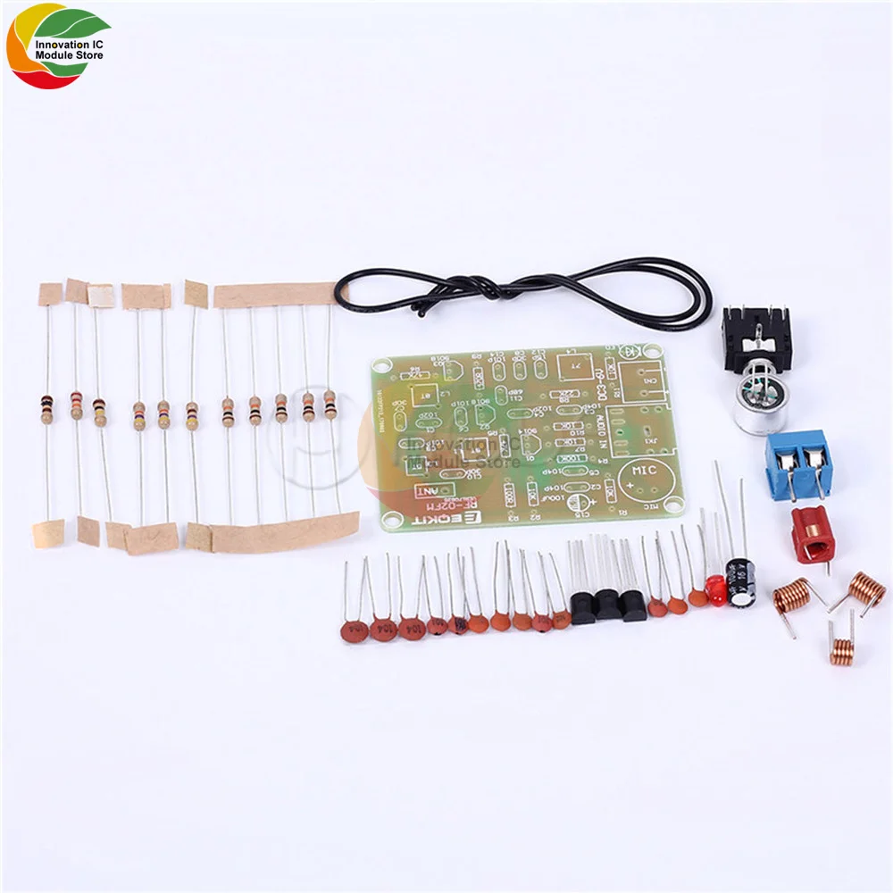 FM Wireless Transmitter Module DIY Kit 88-108MHz Electronic Frequency Microphone Stereo Radio Board Parts Adjustable DC 3V 6V