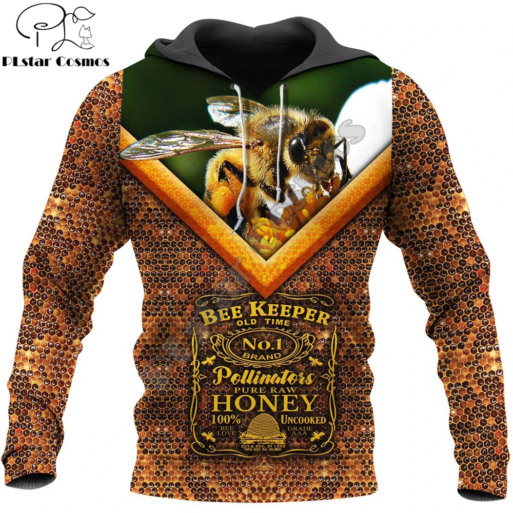 Old Time Bee Keeper 3D Printed Men hoodies Pure Raw Honey Harajuku Fashion Hooded Sweatshirt Unisex Casual jacket pullover MF-55