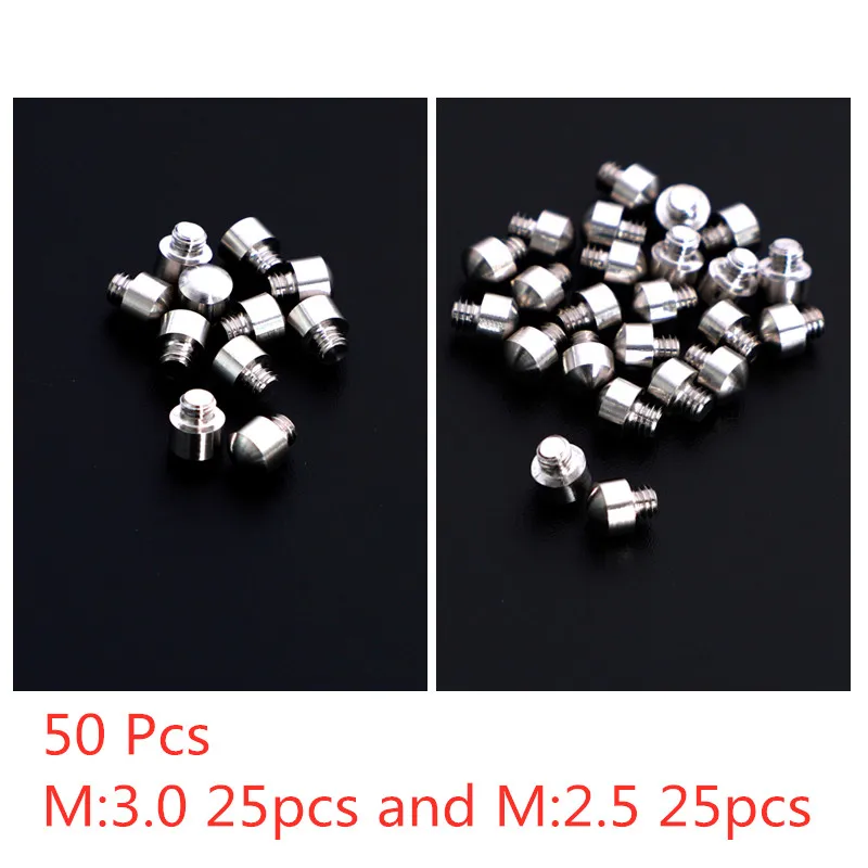 50pcs/Lot Stainless Steel Bumpers For Hair Scissors M3.0*0.5MM/2.5*0.5MM Silencer Stopper Parts Professional Accessories