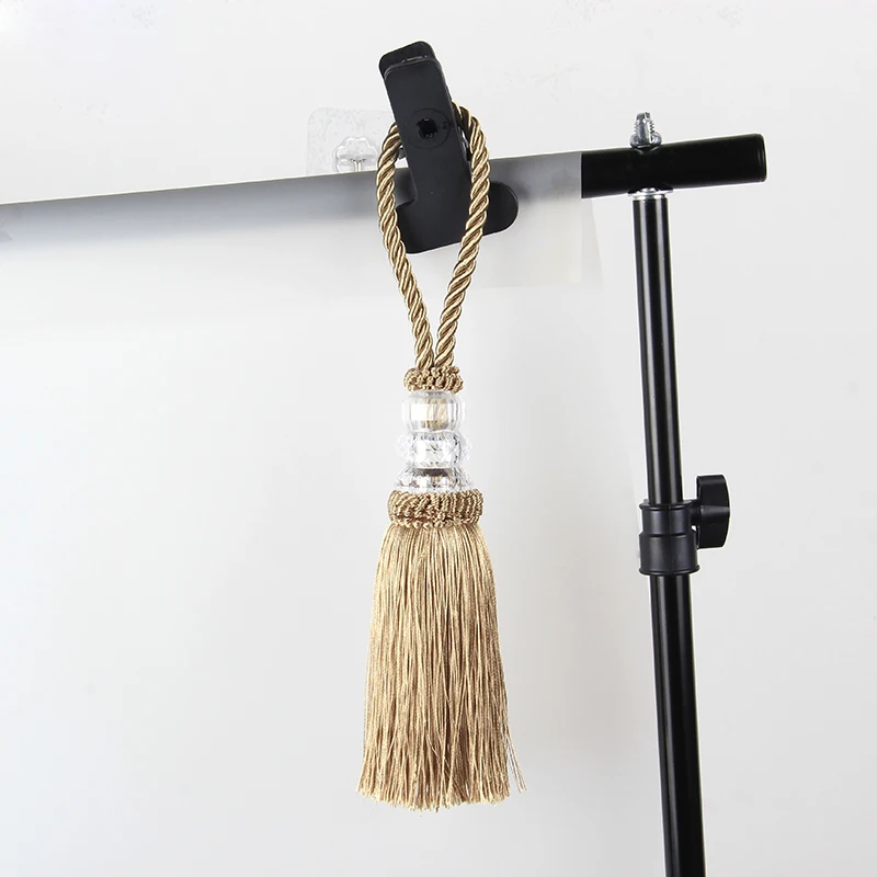 1Pc Tassel Fringe Trim DIY Craft Tassels Crystal Beaded Hanging Key Tassels Sewing Room Curtain Accessories Tassels Ribbon