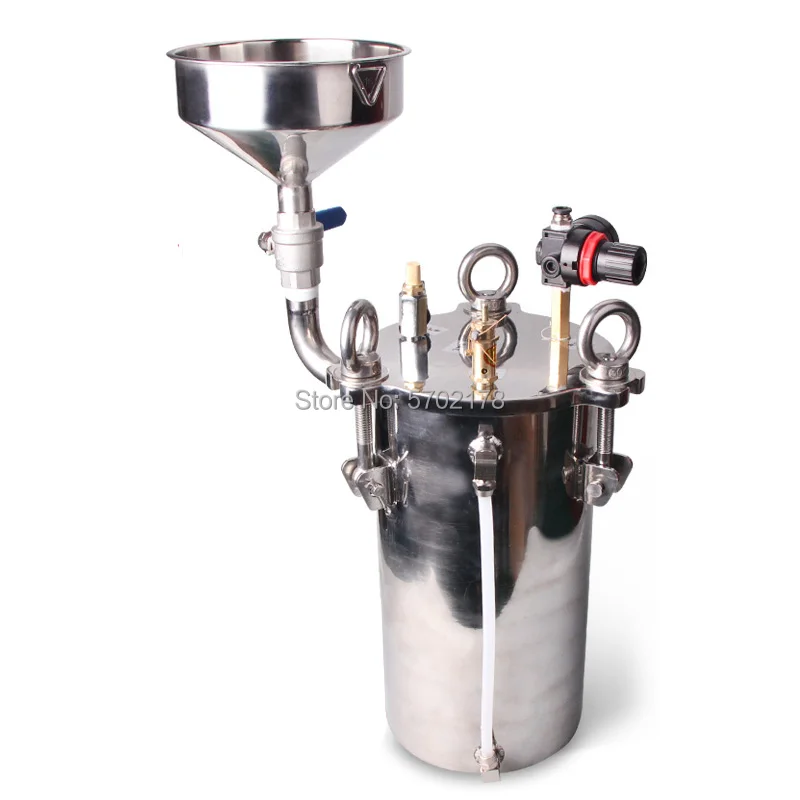 Con oltre imbuto, livello del liquido di visualizzazione, 304 di erogazione secchio, 1L-100L, supporto personalizzato in acciaio inox serbatoio di pressione