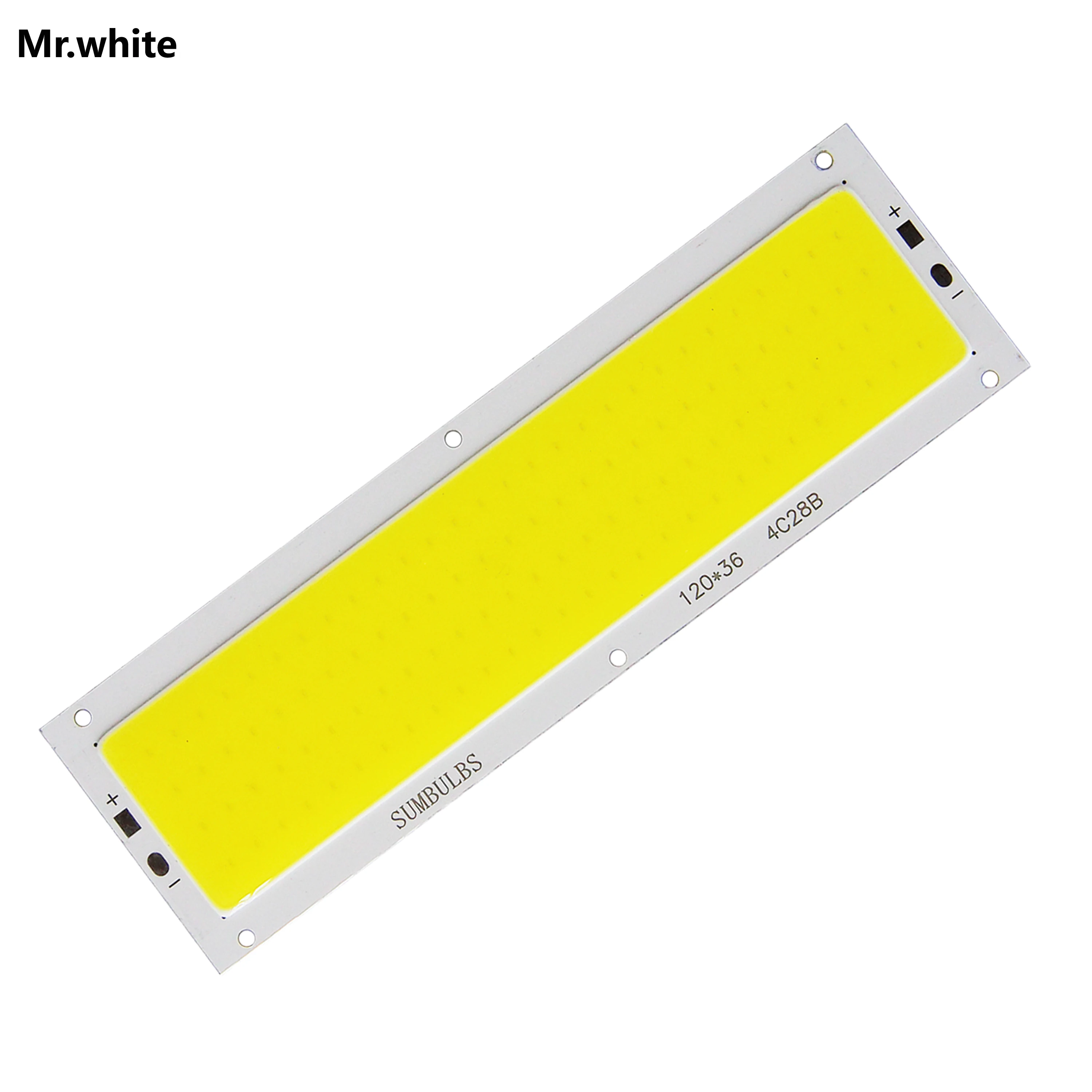 

Mr.white 16W 1600LM COB LED Strip 120x36mm DC 12V Input DIY for Car Lights Work Lamps Home Bulbs Bar COB Chips