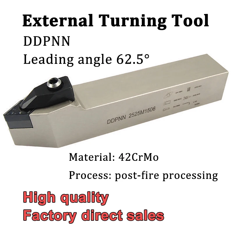 

DDPNN2020K15 DDPNN2525M1506 External Turning Tool Holder DDPNN CNC Lathe Cutter Tools For Carbide Inserts DNMG150608