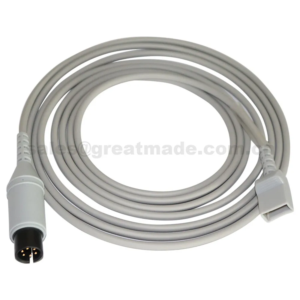 Invasive Blood Pressure/IBP Transducer Adapter Cable Compatible with Spacelab-Utah,Round 6pin  Utah-4pin.