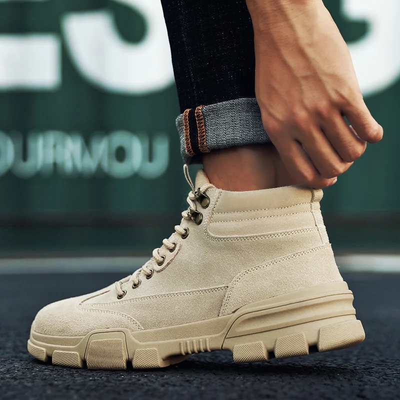 Men's Summer Shoes Skateboarding Shoes High Top Men British Style Comfortable Sneaker Men's Skateboarding Sneakers Sports