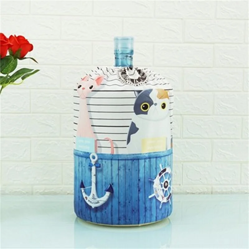 Cartoon Printed Water Dispenser Dust Cover Household Art Drinking Fountains Barrels Household Protector