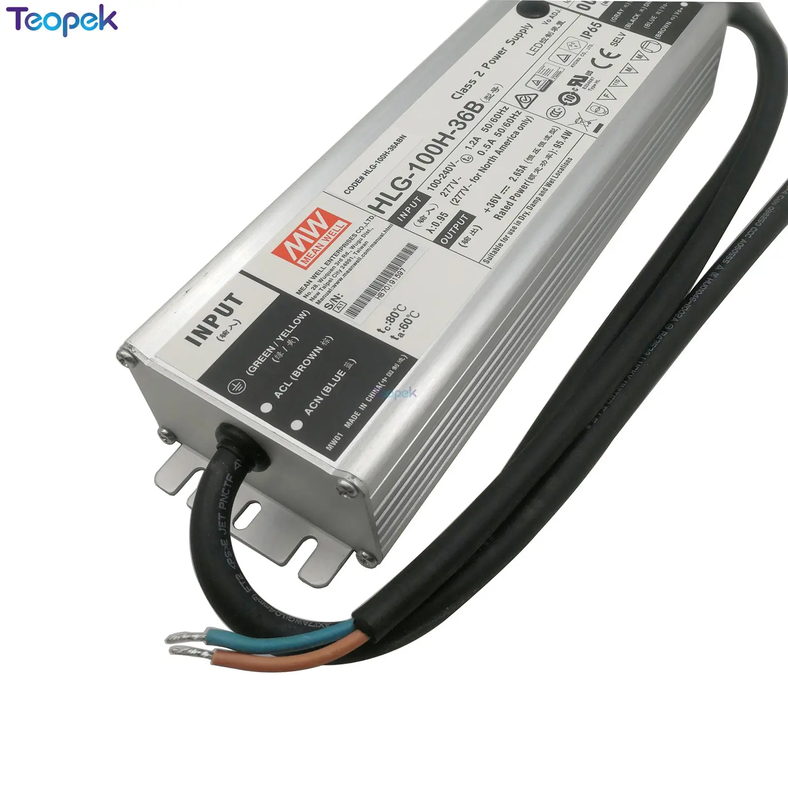 Original  MEAN WELL LPC-60-1400 HLG-100H-36B HLG-185H-C1400B Driver Power Supply For Cree CXB3590 CXA3050 LED