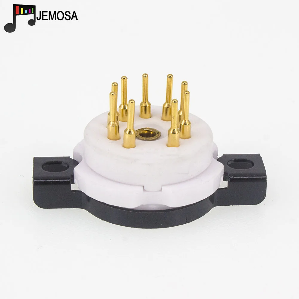 EIZZ Ceramic 9Pin Tube Socket Valve Base For ECC82 ECC83 12AX7 7199 ECC88 12AU7 EL84 Vacuum Tube HIFI Audio Vintage Amplifier