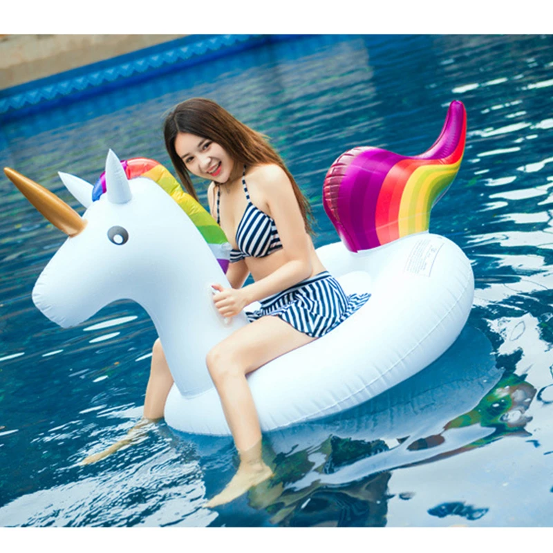 Gaint Unicorn Pool Float Mattress Swimming Circle Inflatable Lounger Adult Pool Toys Beach Swimming Air Mattress