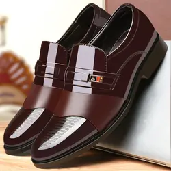 Fashion Business Dress Men Shoes Formal Slip On Dress Shoes Men Oxfords Footwear High Quality Leather Shoes For Men