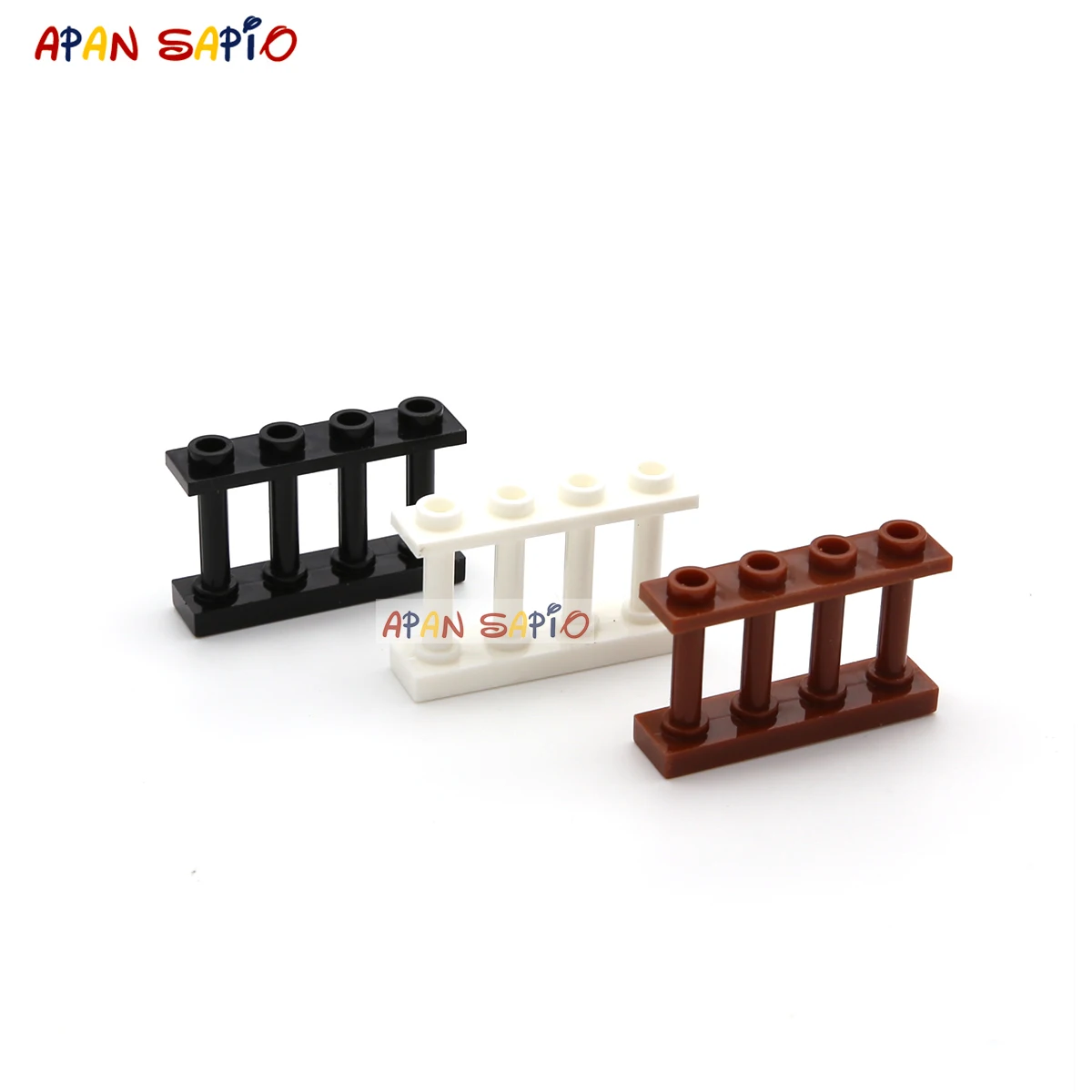 100pcs DIY Building Blocks 1x4 Railing Thick Figure Bricks Educational Creative Size Compatible With 15332 Toys for Children