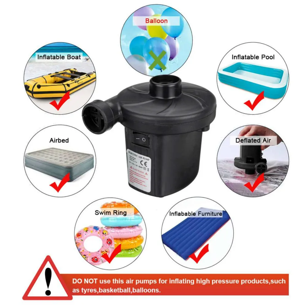 Pvc Boat Pump Air injector Pump For Mattress Portable Electric Air Compressor 12V 220V Mini Air Inflator Inflatable Pump Tools