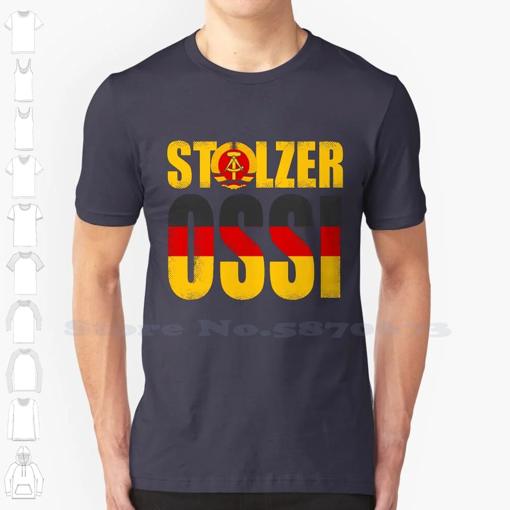 Stolzer Ossi Ddr Ostdeutschland Custom Funny Hot Sale Tshirt Ddr Ostdeutschland Ossi Wessi Ostalgie Osten Sachsen