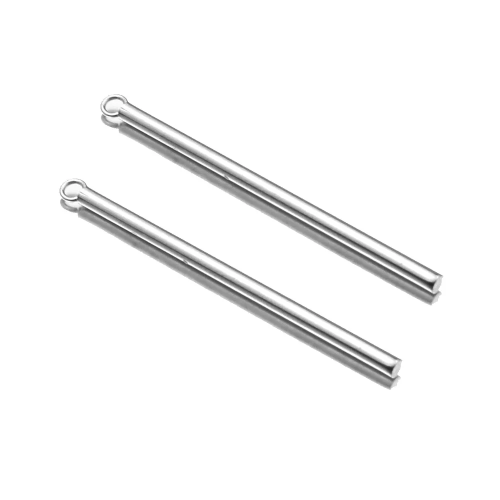 20pcs/lot Stainless Steel Cylindrical Single Pendant Earrings for DIY Handmade Beaded Material Parts Jewelry Making Supplies image 2