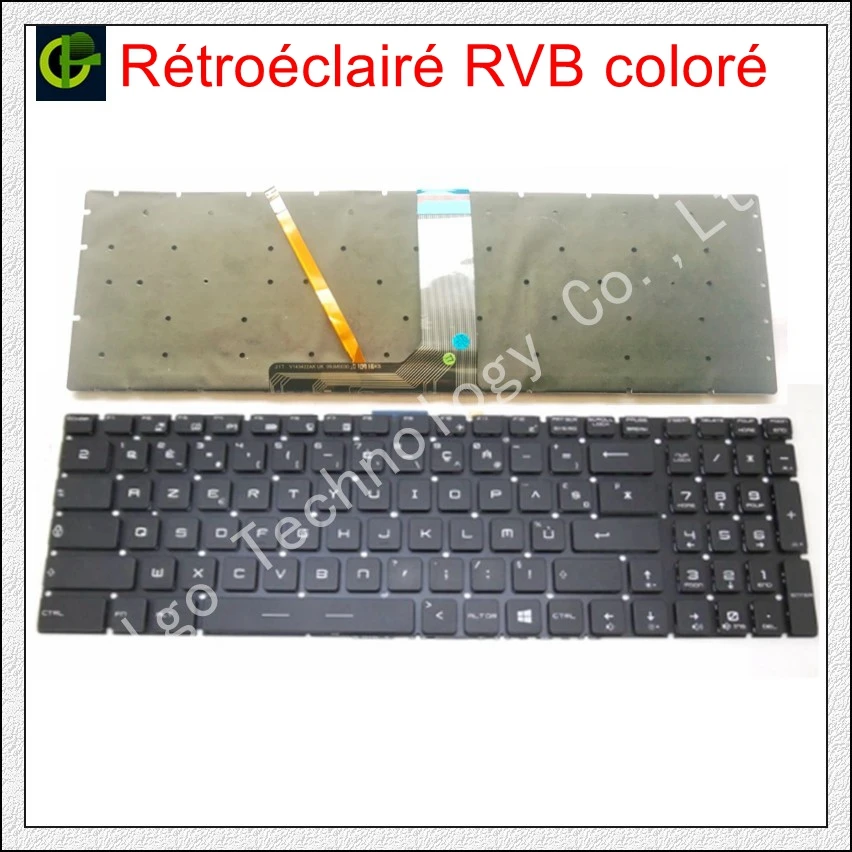 

French Azerty RGB backlit colorful Keyboard for MSI GT62 GT72 GE62 GE72 GS60 GS70 GL62 GL72 GP62 GT72S CX62 GL63 GL73 GS72V FR