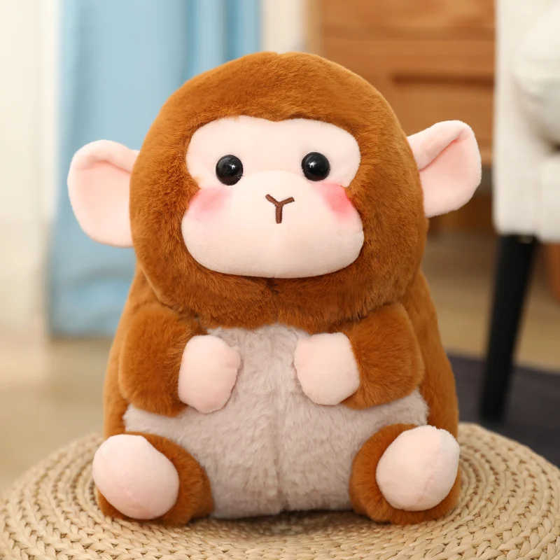 18-40cm Ball Shape Animals Stuffed Cartoon Bunny Pink Pig Monkey Elephant Penguin Hug Cuddly Plushies Toys Ferry Plush Soft Doll