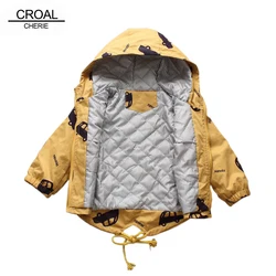 CROAL CHERIE Warm Winter  Jacket Coat Baby Boys Parka Cute Car Kids Jacket Hood Winter Children Jacket Fall Toddler Outerwear