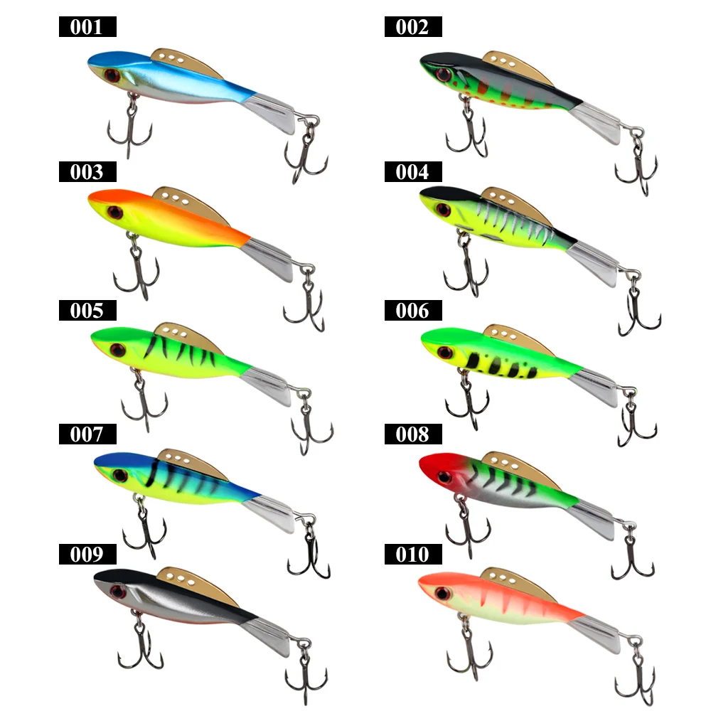 FTK 4g 8g 10g 17g Winter Fishing Lure Balancer 3D Eyes Ice Fishing Hard Lure Jig Artificial Bait With Treble Hook Pike