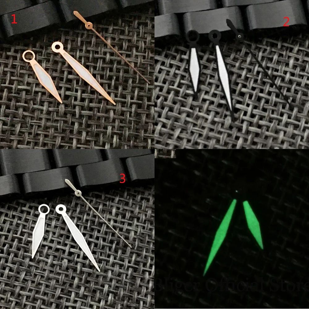 

Green Luminous Rose Gold/Black Edge Watch Needle Hand fit NH35A NH36A 7s26 7s36 7s25 7s35 6r15 4r15 4r35 4r36 6309 7002 7009